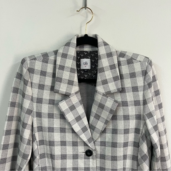 CAbi Style 5292 Valentina Plaid Check Ponte Knit Blazer - Picture 6 of 15